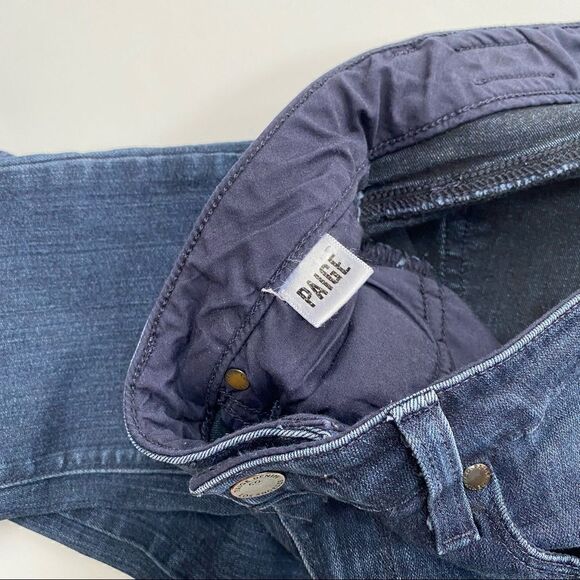 PAIGE Skyline Skinny Jeans Dark Blue Denim Designer 28 - Picture 7 of 16